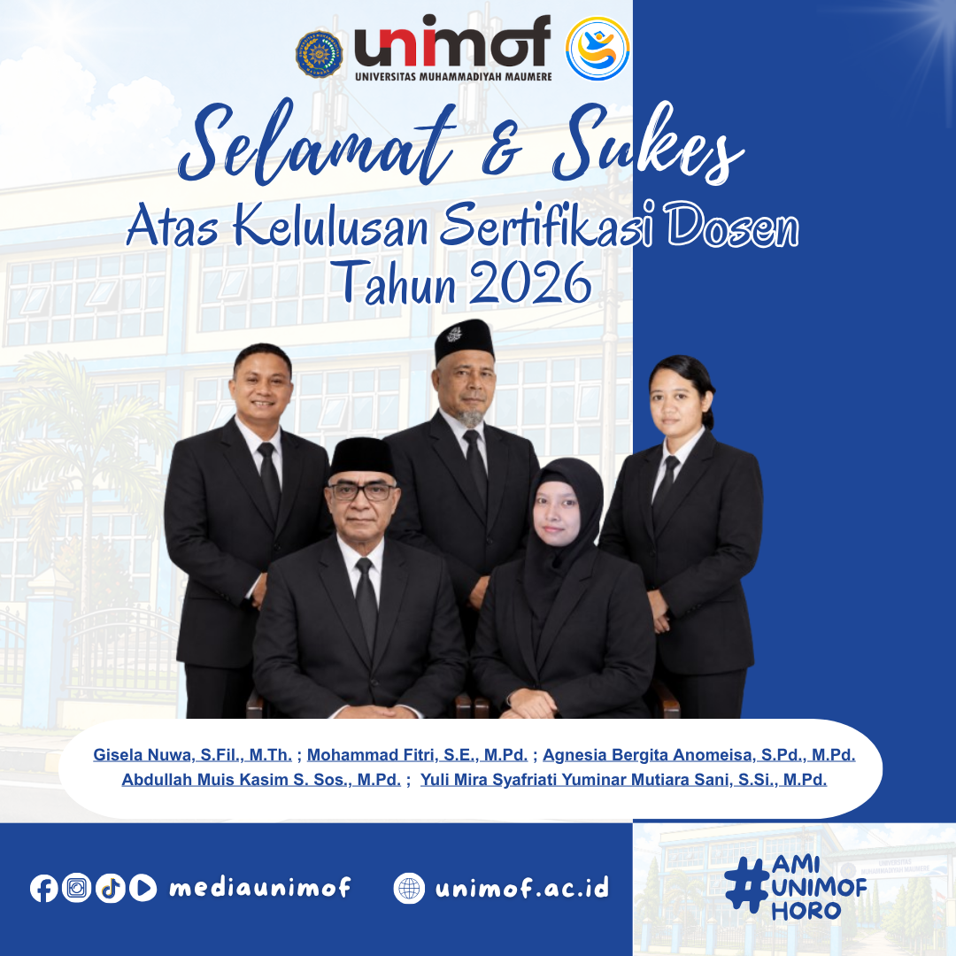 Lima Dosen UNIMOF Lulus Sertifikasi Dosen, Perkuat Kualitas Pendidikan Tinggi